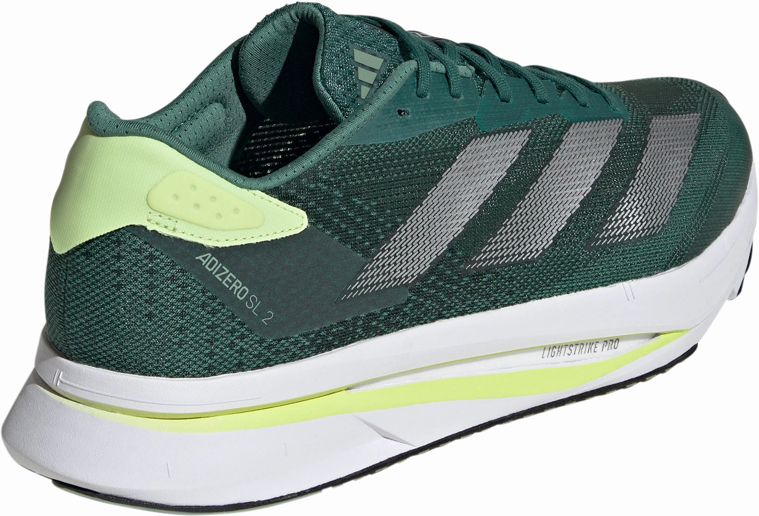 adidas Adizero SL 2 Mens Running Shoes - Green running on a dirt track shoes