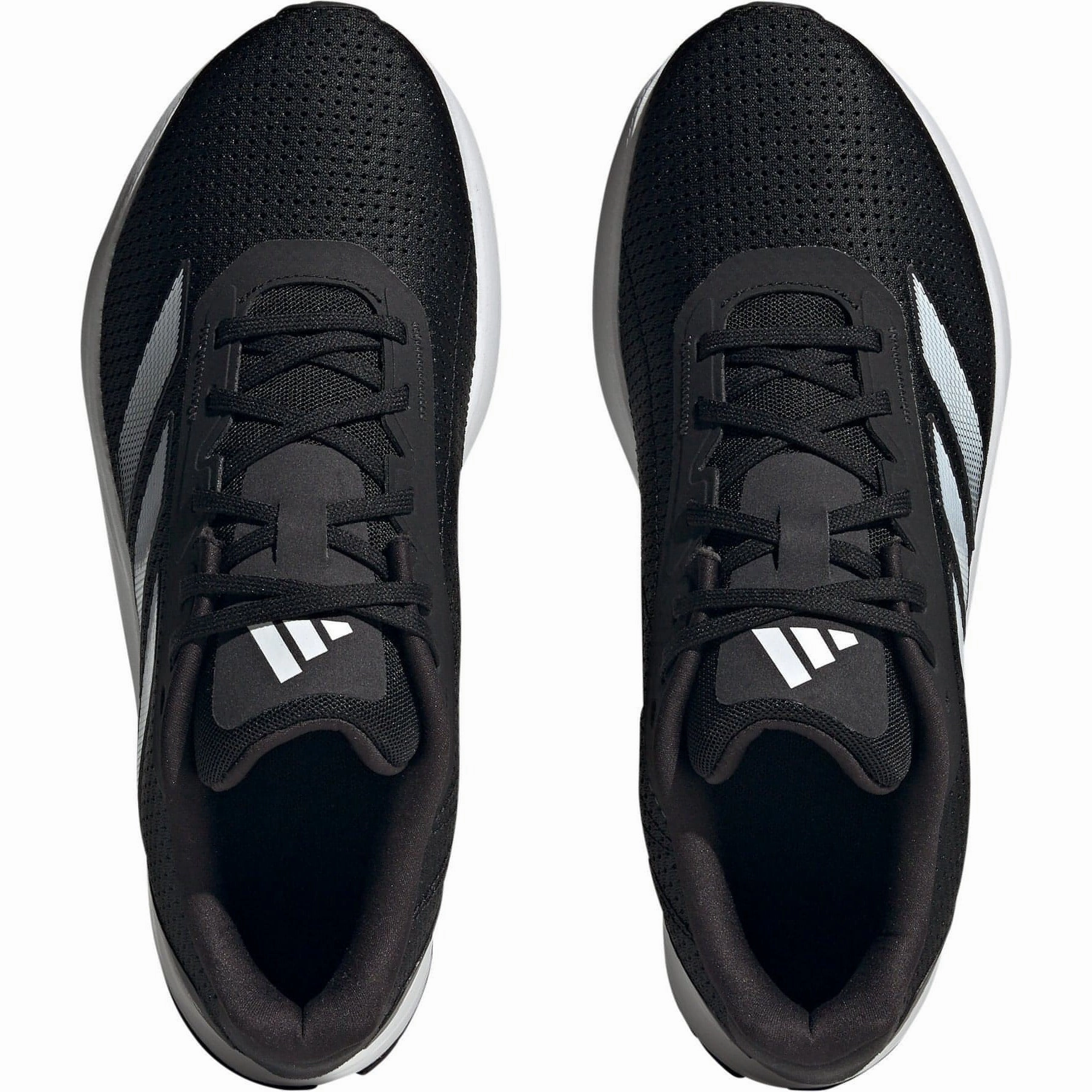 adidas Duramo SL Mens Running Shoes - Black Seamless Toe Box Design running with a headband