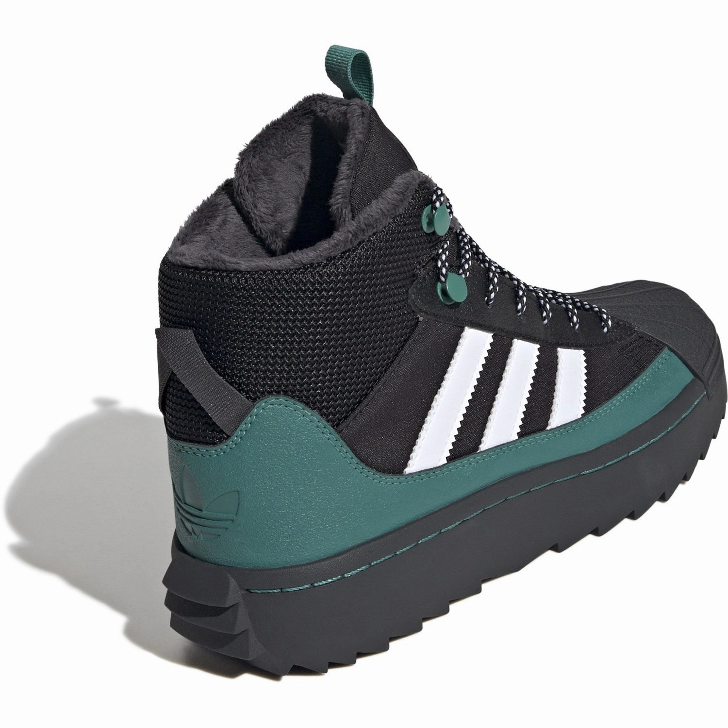 adidas Originals Core black/White/Active Green Superstar Winter Trek J Boots Warm Touch Durable Fit