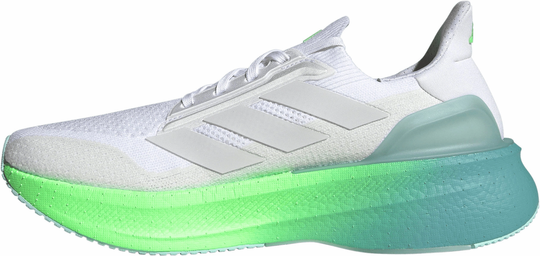 rubber - outsole - traction shoes Hyperbolic Heel Cup adidas Ultra Boost 5X Mens Running Shoes - White