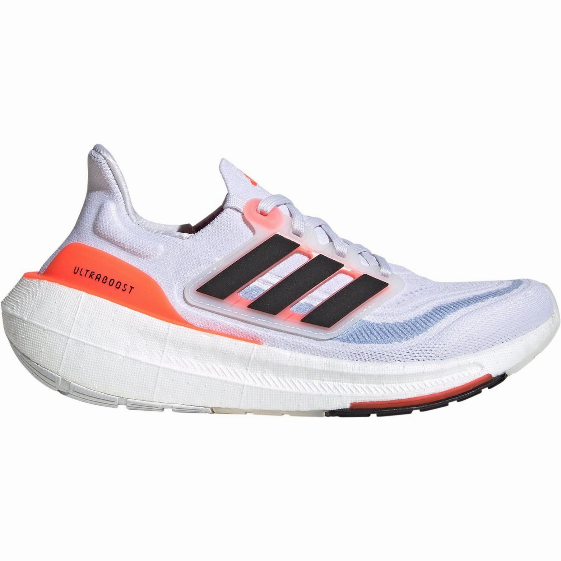 adidas Ultra Boost Light Womens Running Shoes - White Mobile App Integration Lightweight Mesh Shoes