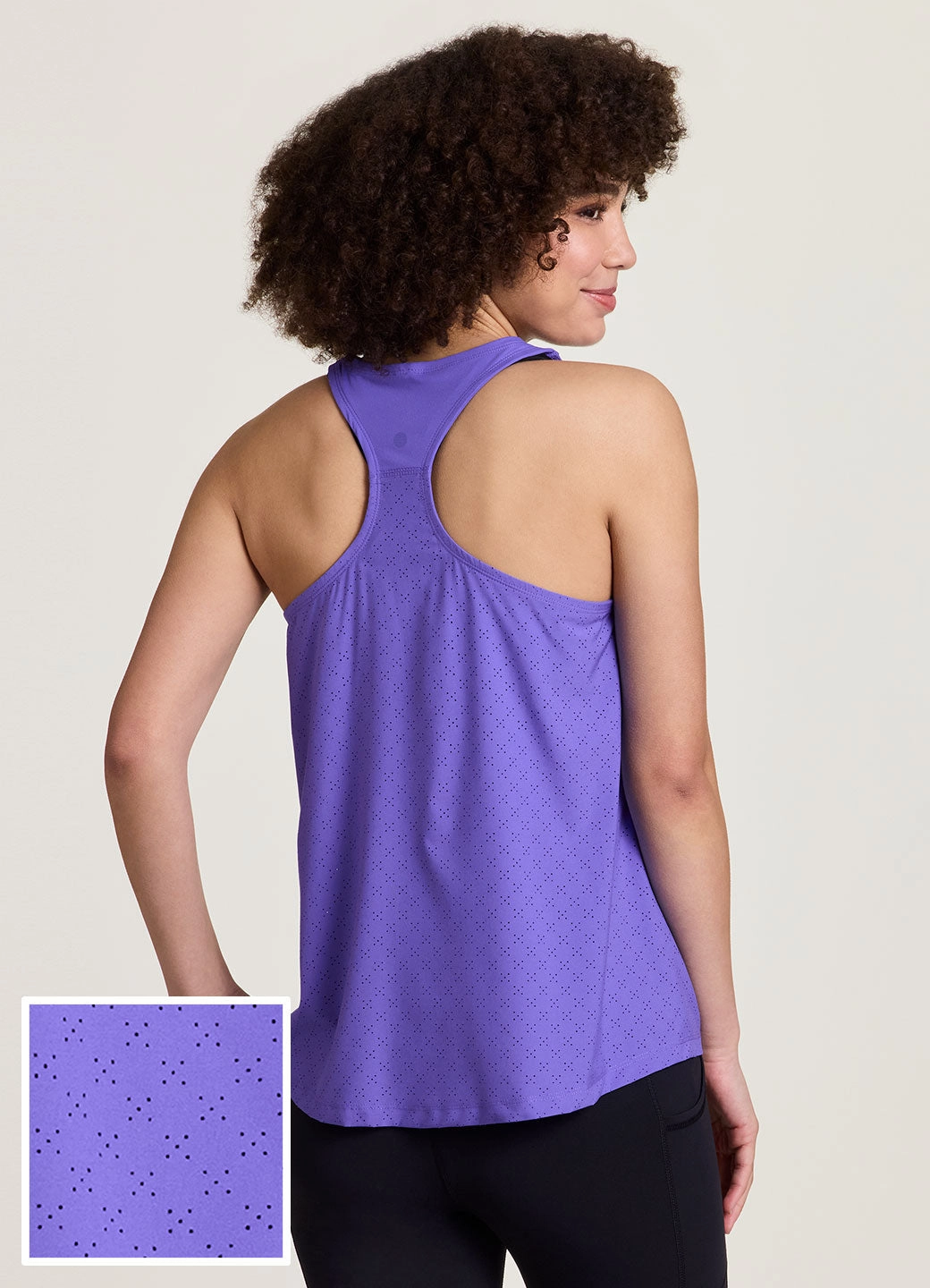 Catch Me Running Laser Tank Four Way Stretch Fabric