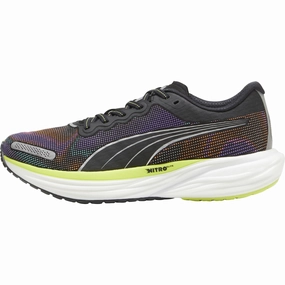 Dark - colored plyometric - training Puma Deviate Nitro 2 Mens Running Shoes - Black