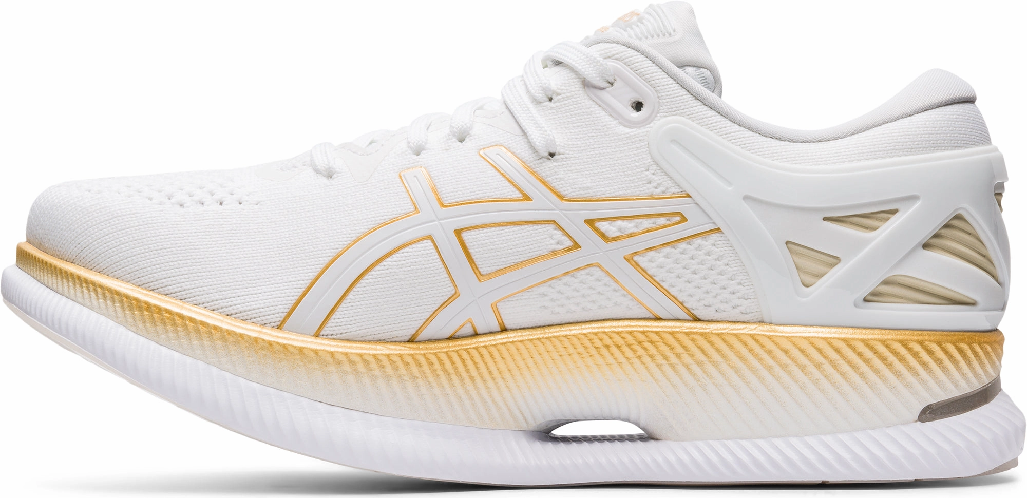 Eclipse Heel Geometry Stacked Cushioning Asics MetaRide Womens Running Shoes - White