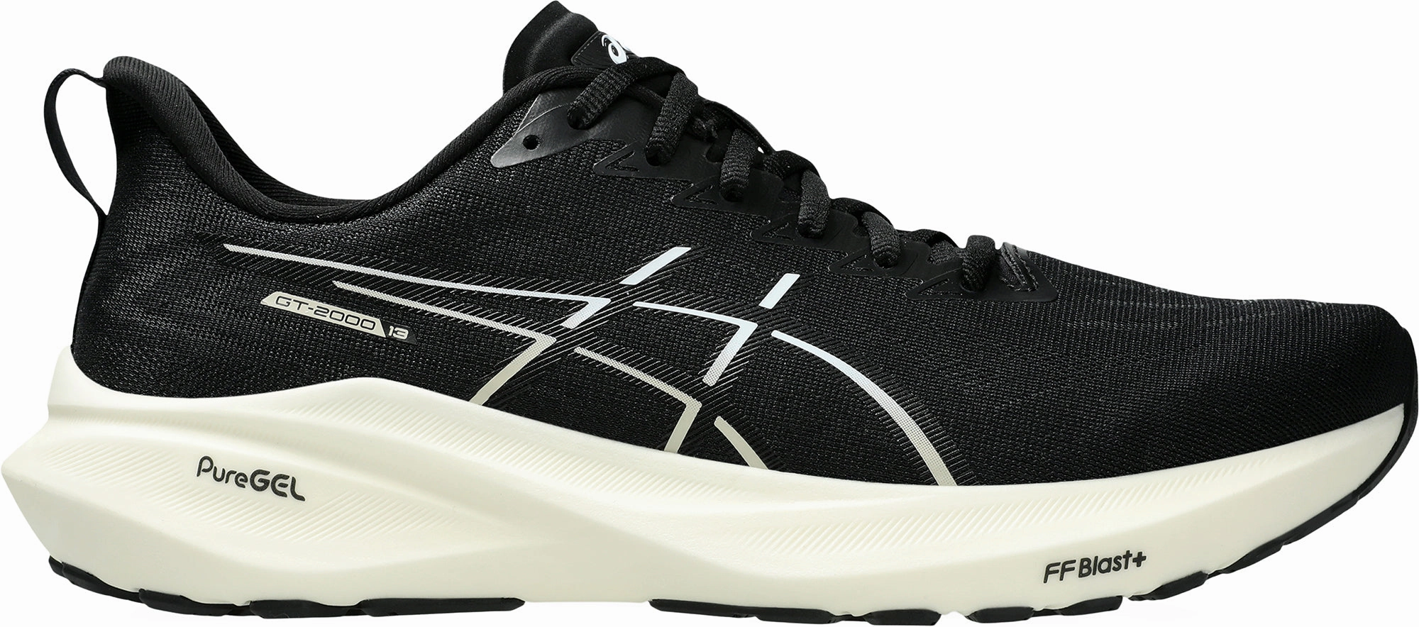 Torsion Rigidity System Stable arch Asics GT 2000 13 Mens Running Shoes - Black