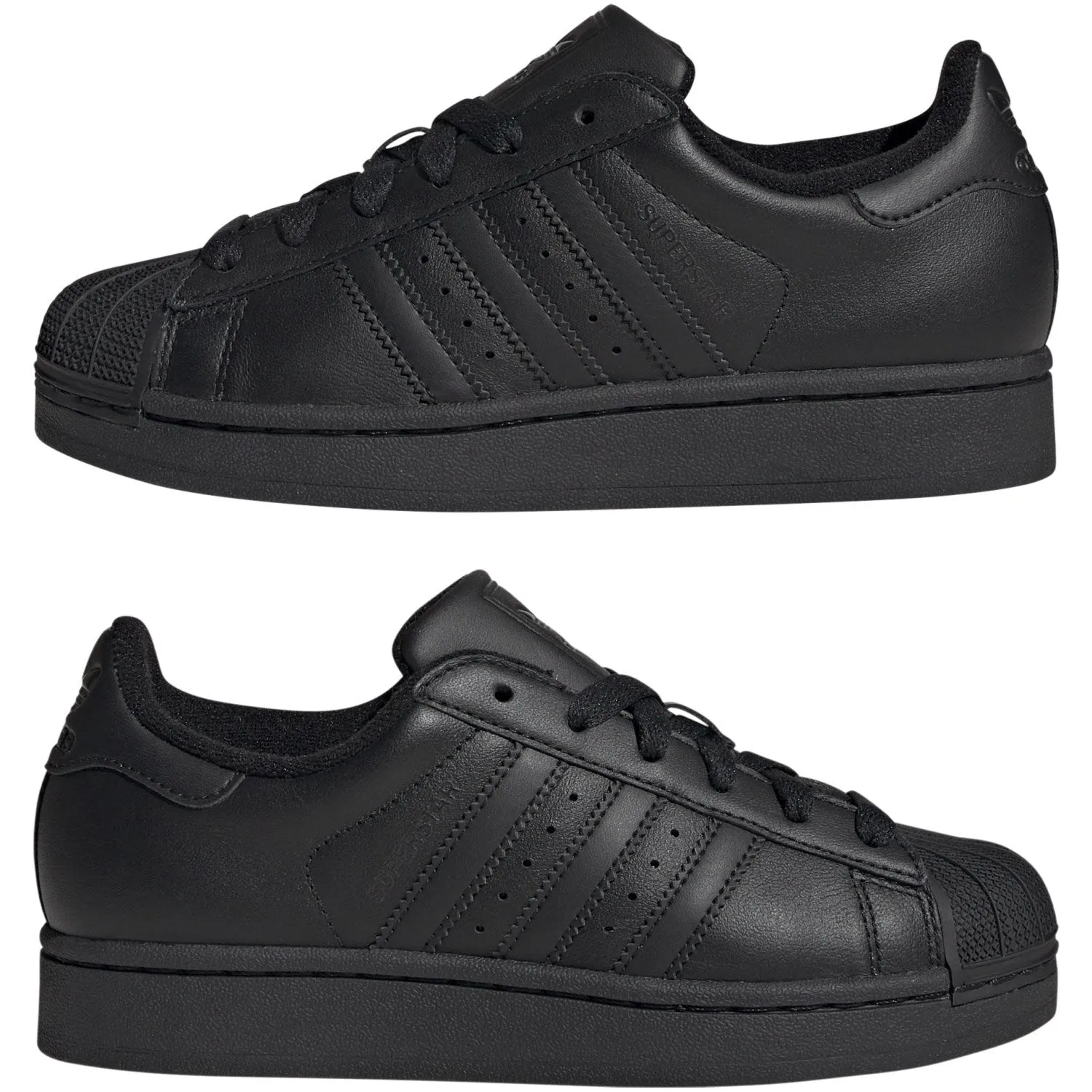 Durable Outsole Rubber adidas Originals Core Black/Core Black/Core Black Superstar Ii J Sneakers