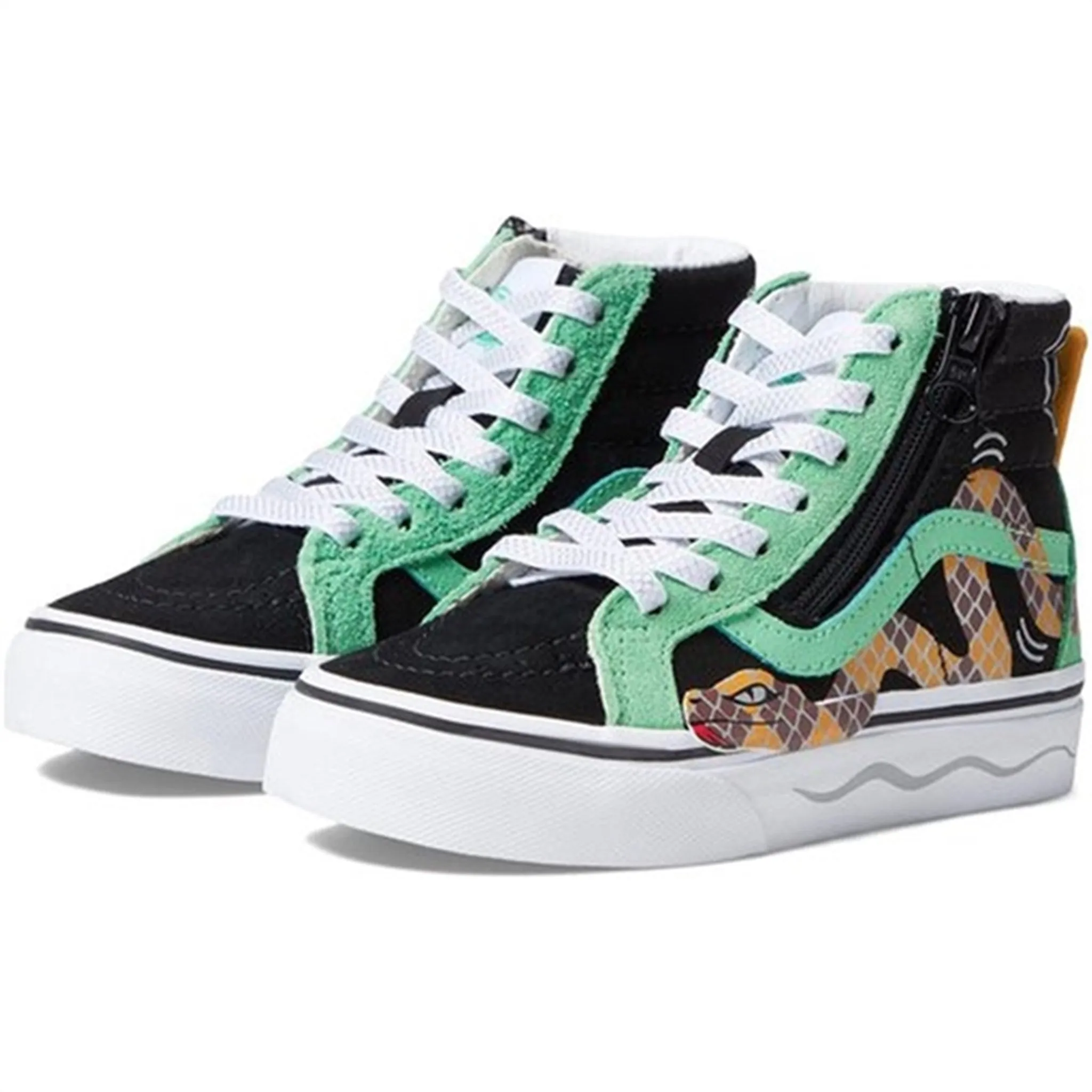Contemporary Fit VANS SK8-Hi Reissue Side Zip Sneakers Green/Black