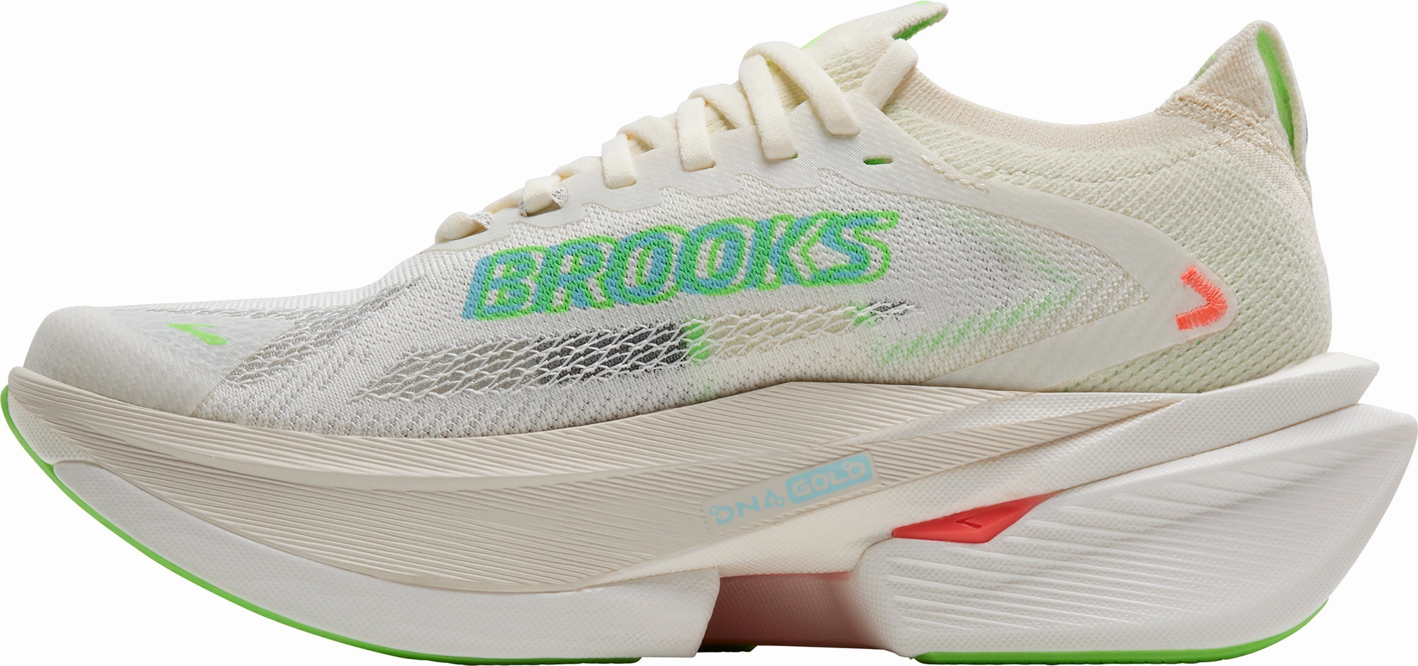 leather sole shoes Brooks Hyperion Max 3 Mens Running Shoes - Cream
