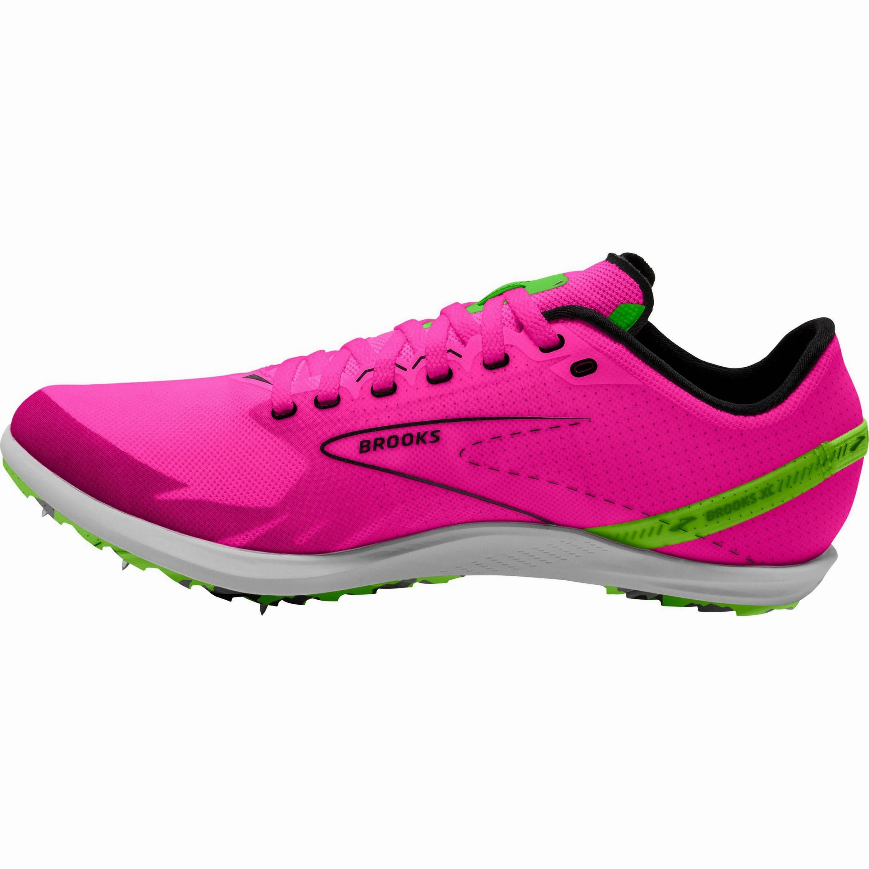 Sprint Drills Foot Pressure Brooks Draft XC Womens Cross Country Spikes - Pink