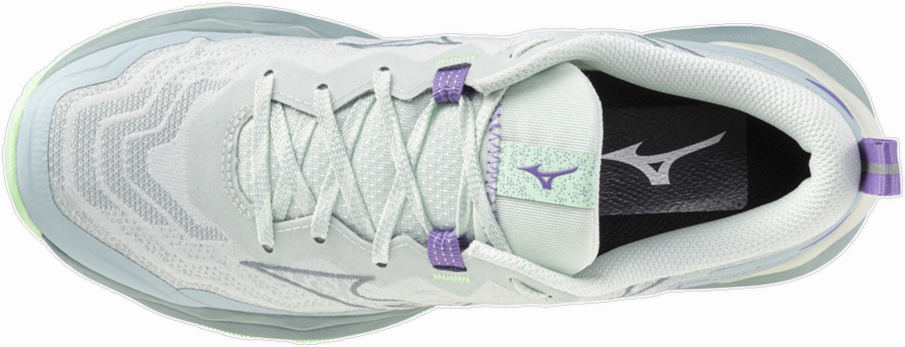 Thermoplastic Reinforcement Responsive Bounce Cushioning Mizuno Wave Daichi 9 Womens Trail Running Shoes - White