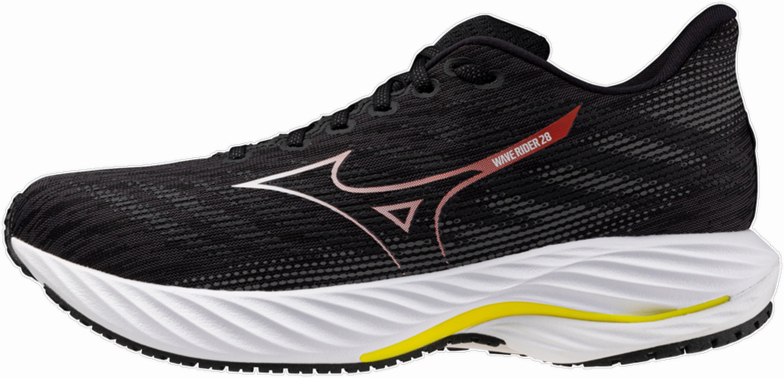 running shoes for senior men Mizuno Wave Rider 28 Mens Running Shoes - Black