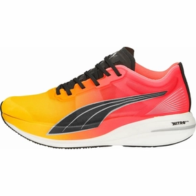 shock - dispersing synthetic leather shoes Puma Deviate Nitro Elite Womens Running Shoes - Yellow