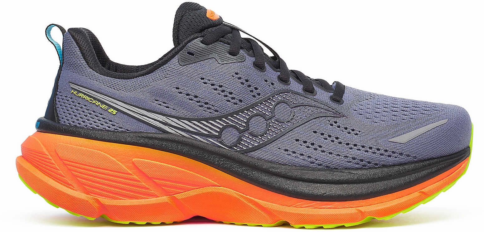genuine leather shoes running in snowy weather Saucony Hurricane 25 Mens Running Shoes - Grey