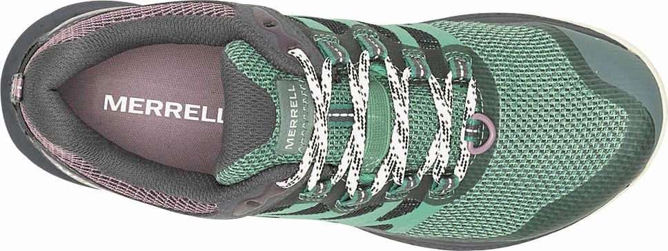 Merrell Antora 3 GORE-TEX Womens Trail Running Shoes - Green Airflow Channel System streamlined - feature shoes