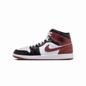 Air Jordan 1 Mens Mid SE Shoes Durable outsole grip Padded Ankle Support