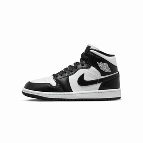 running shoes for fitness - oriented men well - fitting Air Jordan 1 Womens Mid Shoes 'White/Black'