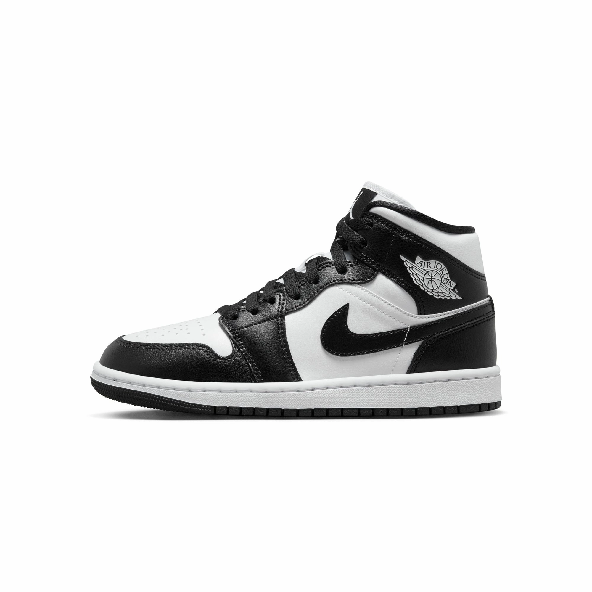 ankle - high running option Air Jordan 1 Womens Mid Shoes 'White/Black'