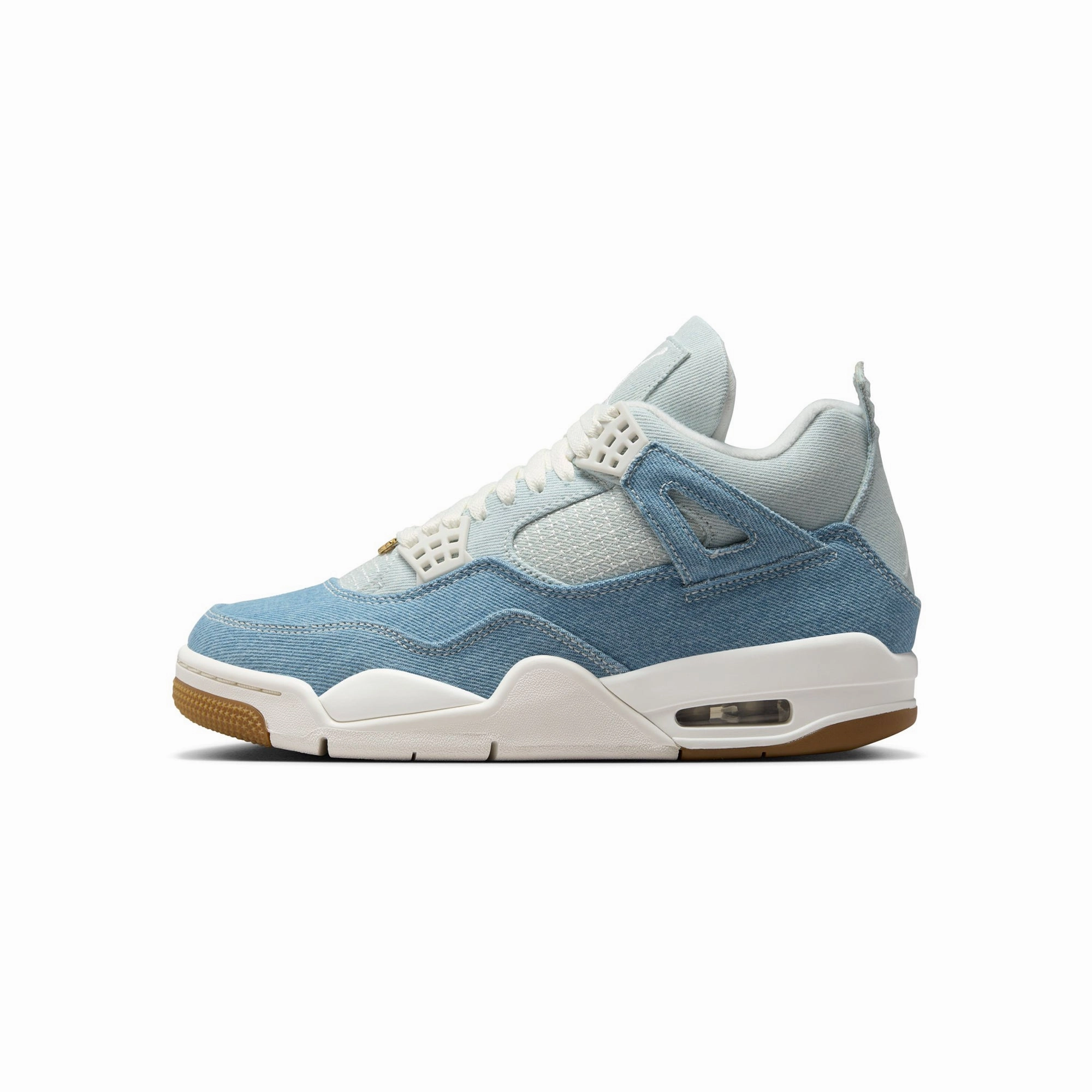 Cushion Rebound Energy Transfer Plate Air Jordan 4 Womens Retro Tex Denim "Worn Blue" Shoes