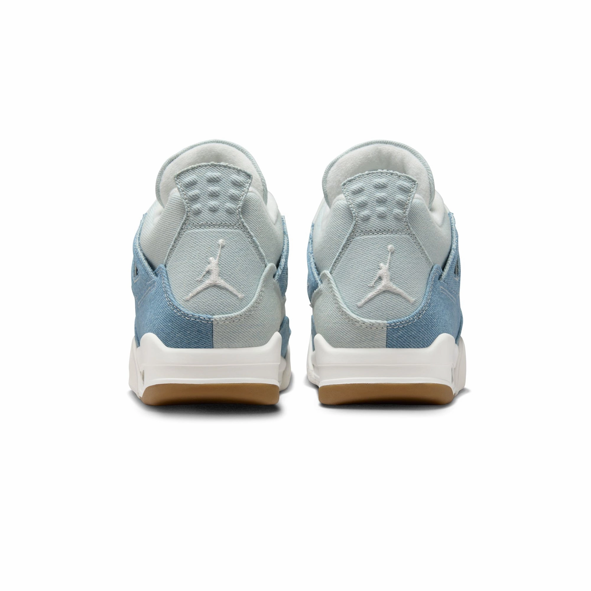 Air Jordan 4 Womens Retro Tex Denim "Worn Blue" Shoes Asymmetrical Lacing System Uphill propulsion