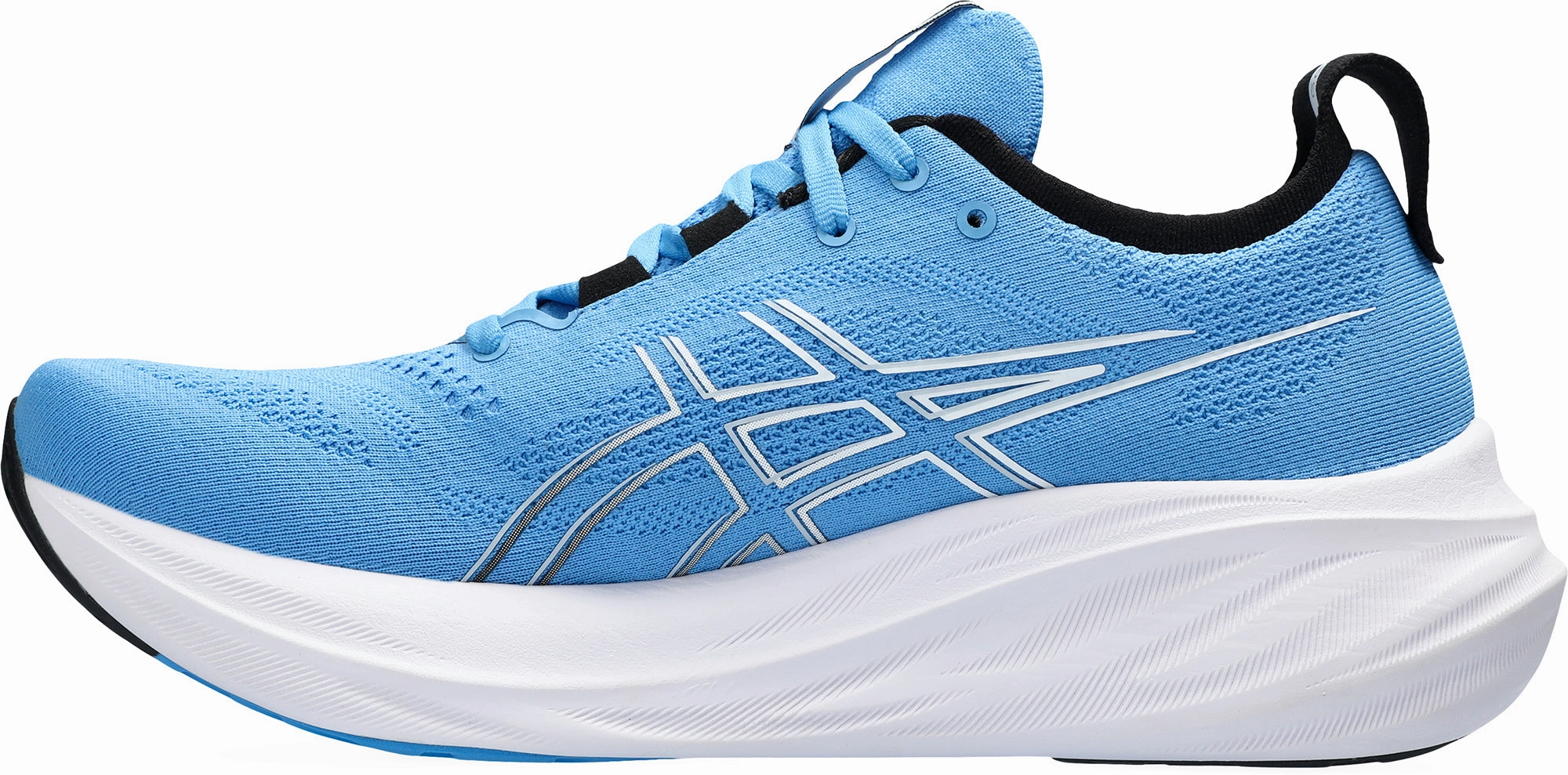 Moldable Heel Cup Quick Dry Lining Asics Gel Nimbus 26 Mens Running Shoes - Blue