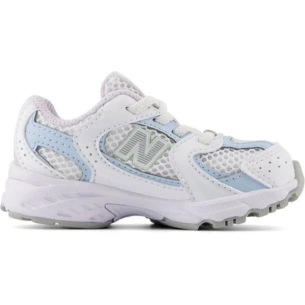 Dual Layer New Balance 530 Kids Bungee Lace Sneakers White