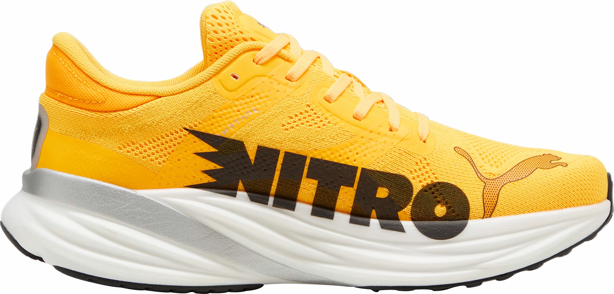 Hyperlock Heel System Microfiber Lining Puma Magnify Nitro 2 Mens Running Shoes - Orange