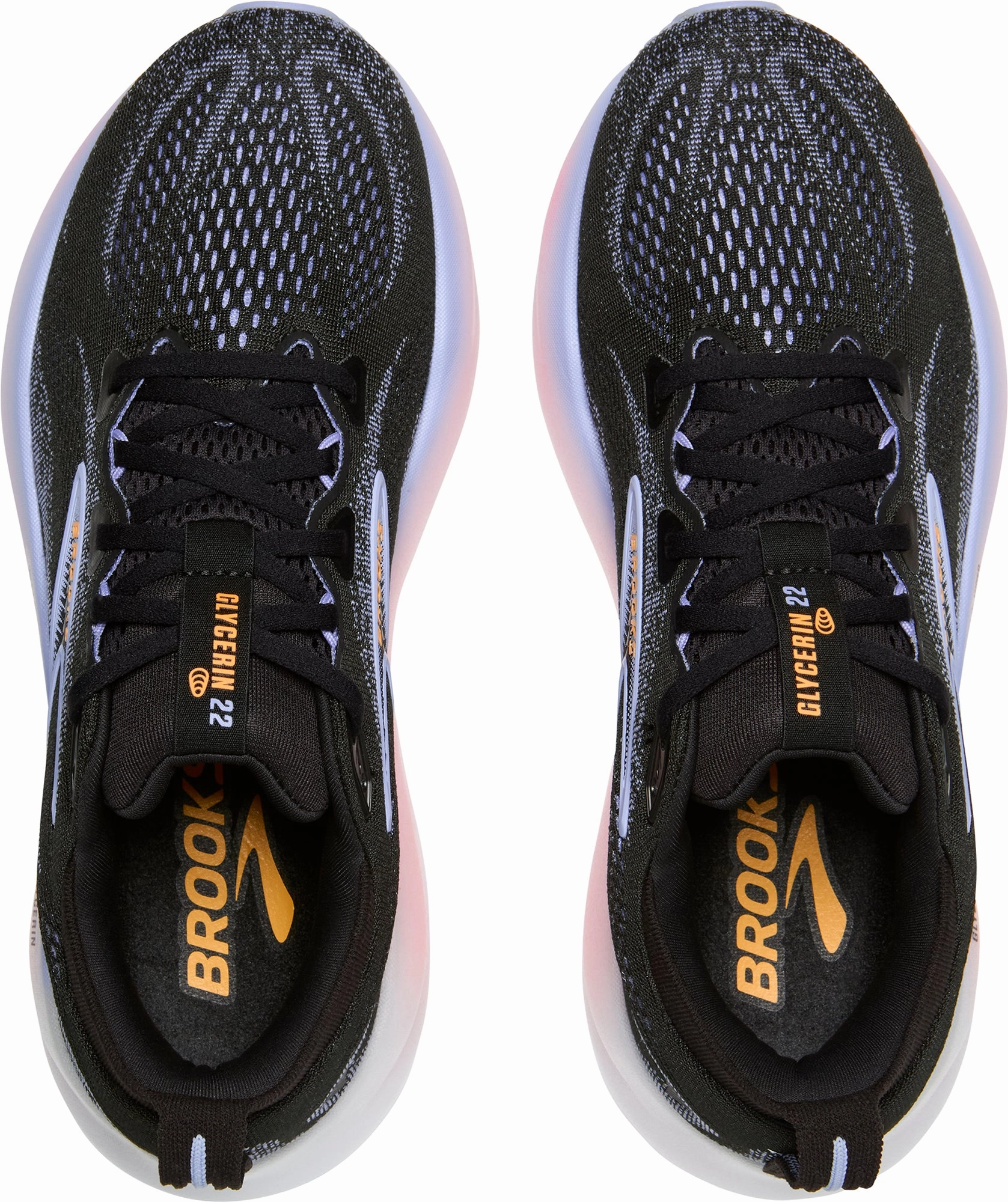 Multi Layer Midsole Brooks Glycerin 22 Womens Running Shoes - Black