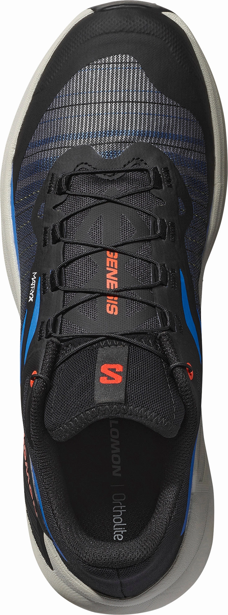 Salomon Genesis Mens Trail Running Shoes - Black Ventilation Channel System