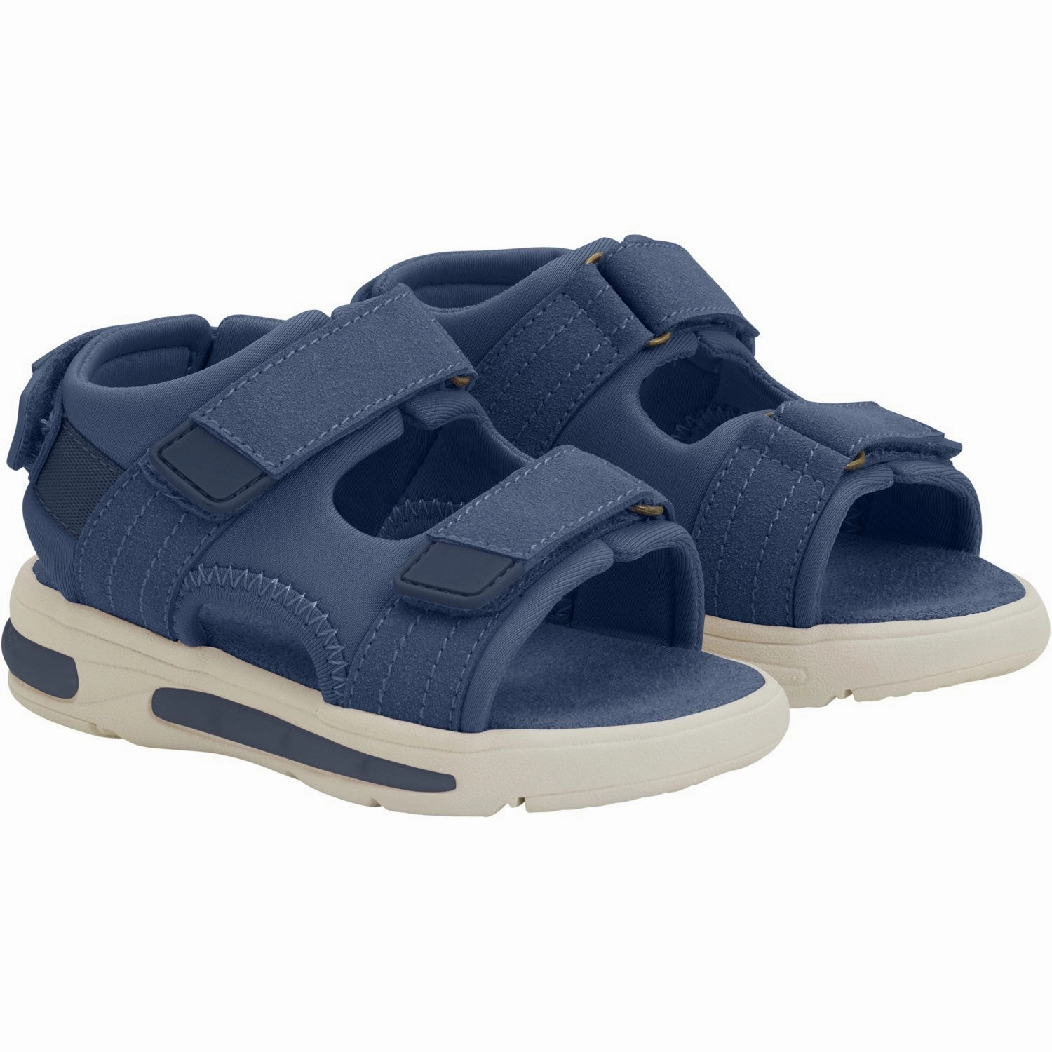 En Fant Vintage Indigo Sandals Velcro w. Light Breathable Ventilation Easy Beach Walk