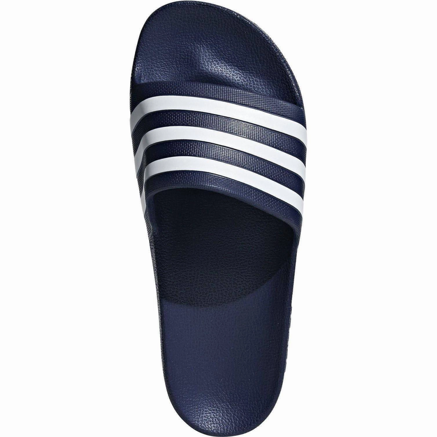 adidas Adilette Aqua Sliders - Blue Quick Release Stretchable Upper