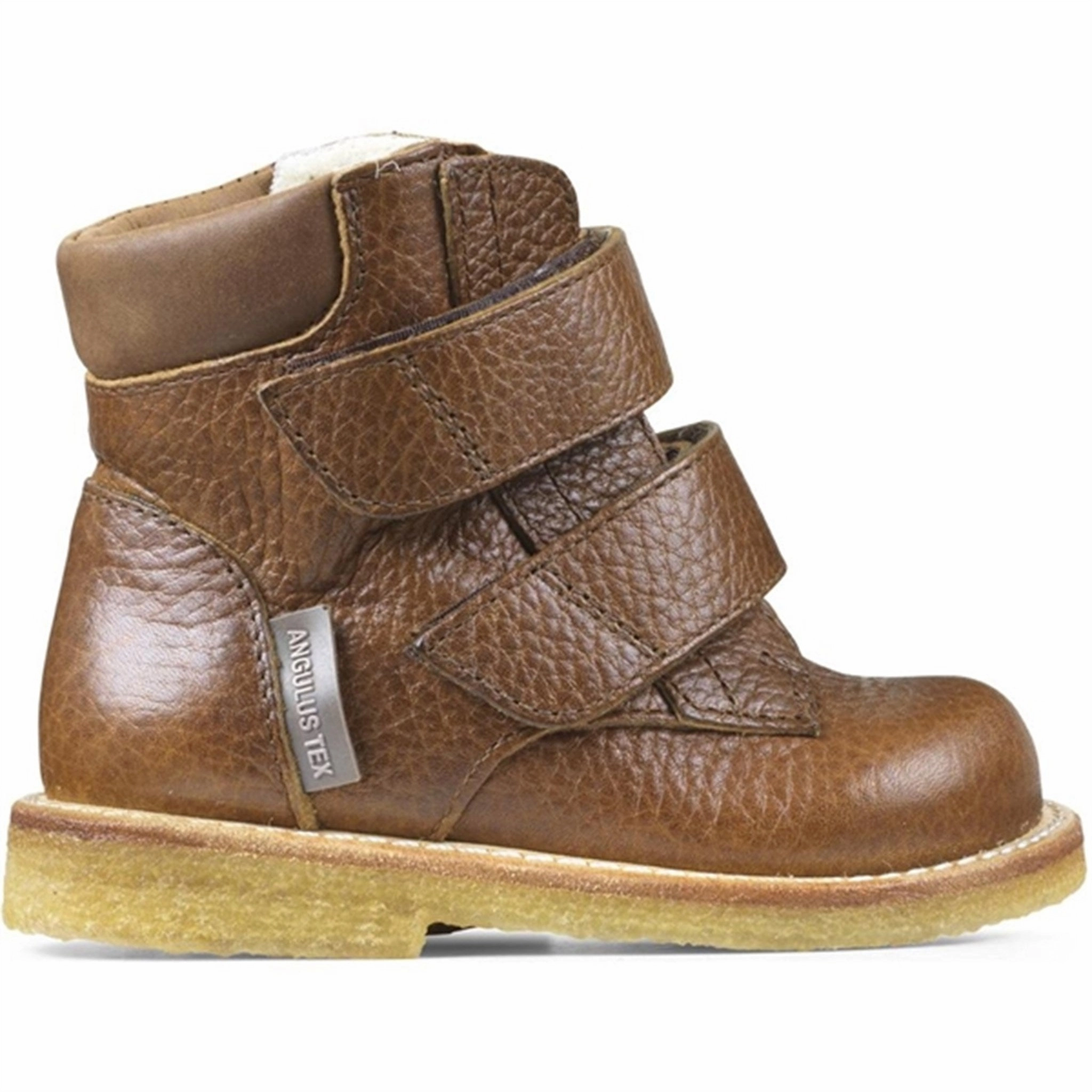 Slip Resistant Adventure Seeker Walk Support Angulus Starter Tex boots With Velcro Medium Brown/Dark Cognac