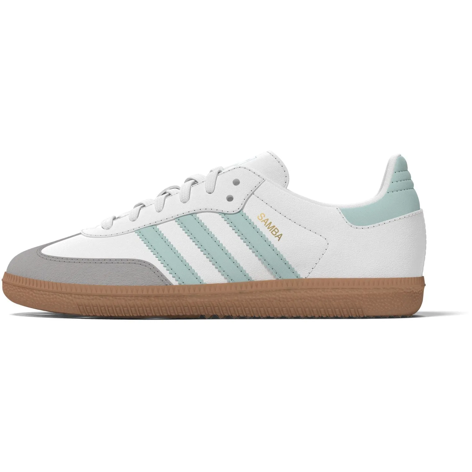 Double Stitched adidas Originals Ftwr White/Semi Flash Aqua/Gum 3 Samba Og C Sneakers