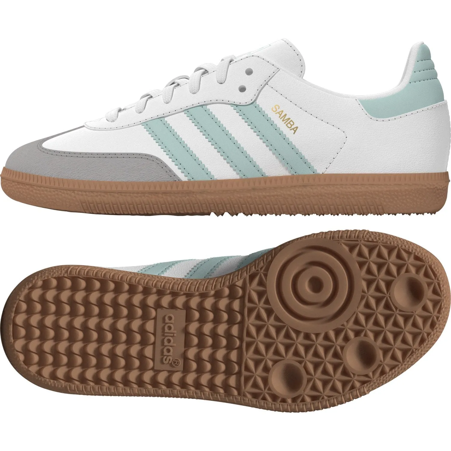 Ventilation Channel Tech adidas Originals Ftwr White/Semi Flash Aqua/Gum 3 Samba Og C Sneakers