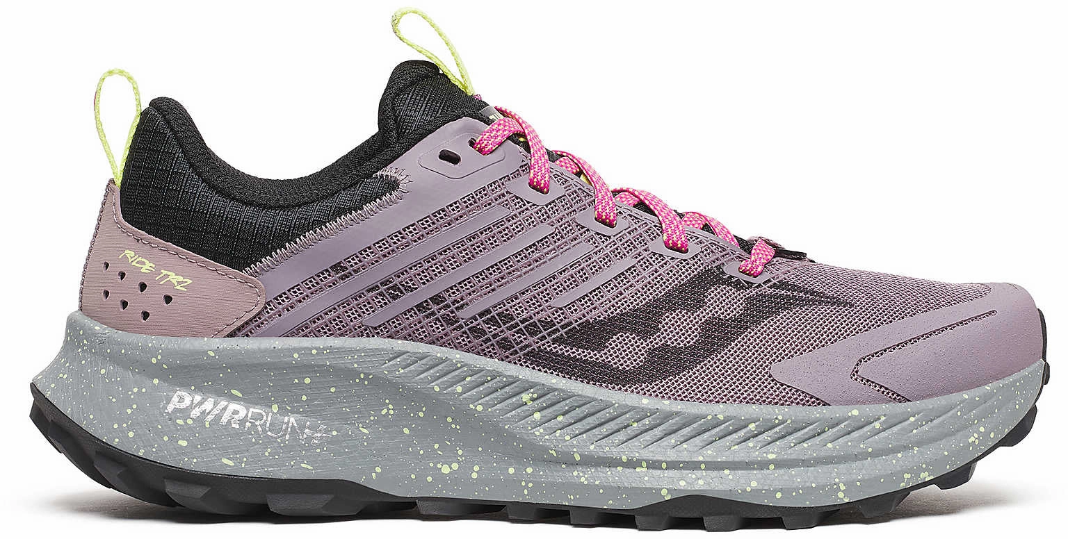 Saucony Ride TR2 Womens Trail Running Shoes - Purple Arch Support Design treadmill tool