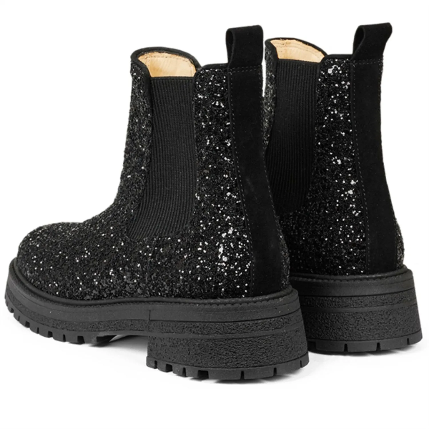 Grippy Outsole Weekend Wanderer Angulus Black Glitter/Black/Black Glitter Chelsea Boot P? Track?l