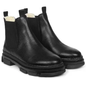 High Traction Adventure Journey All Weather Outdoor Explorer Angulus Black/Black Chelsea boot with elastic and wool lining
