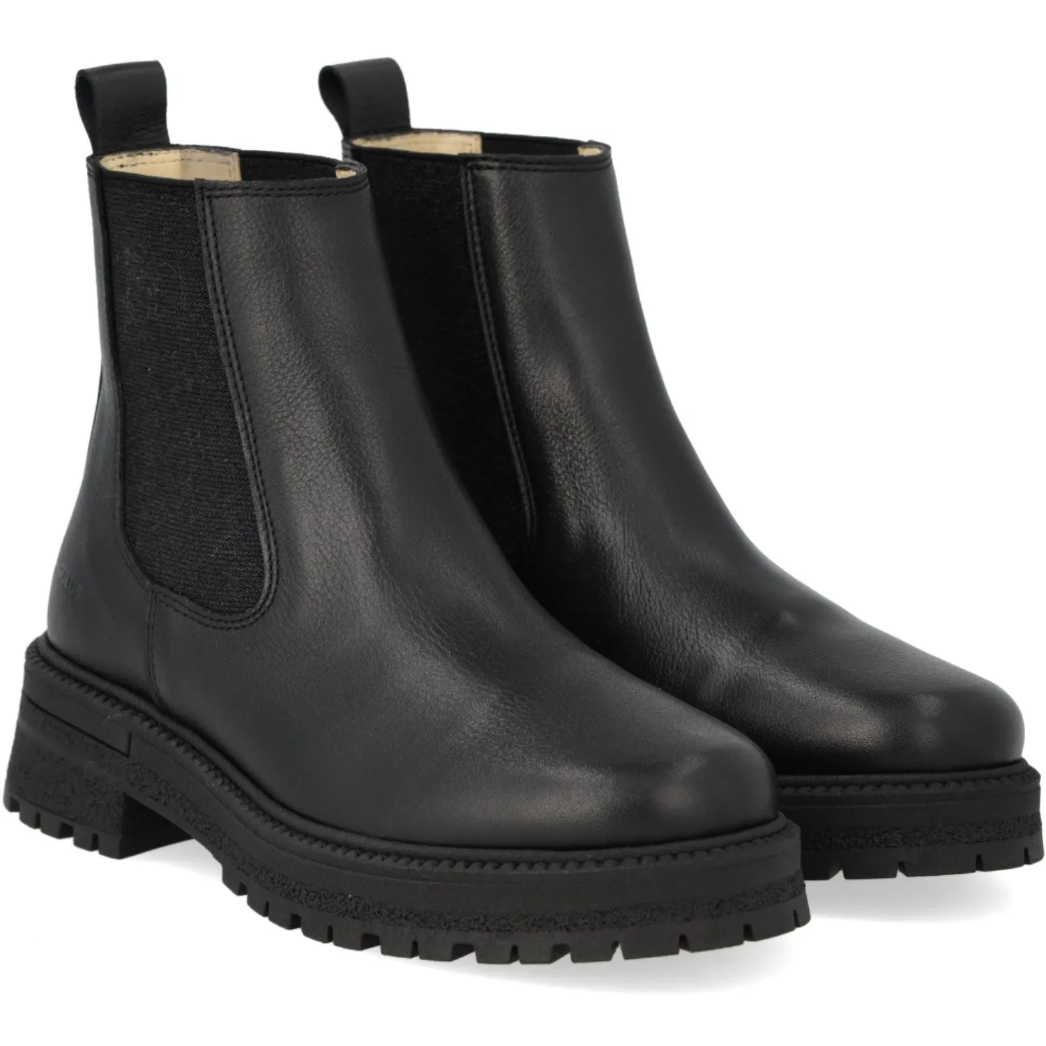 Neutral palette Summer Hike Angulus Black/Black Glitter Elastic Chelsea Boot with Elastic on Track Sole