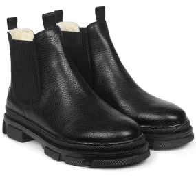 Angulus Boots w Elastic and Wool Lining Black/Black Trek Ready