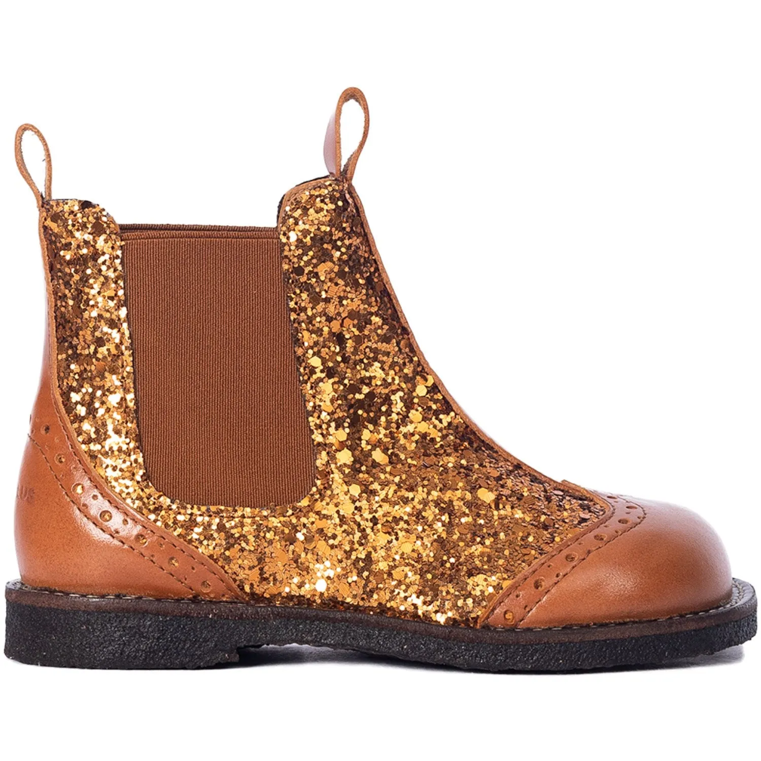 Angulus Bronze Glitter/CAndnac/CAndnac Chelsea Boot Med Funklende Bronze Glitter. Secure fit Businessman