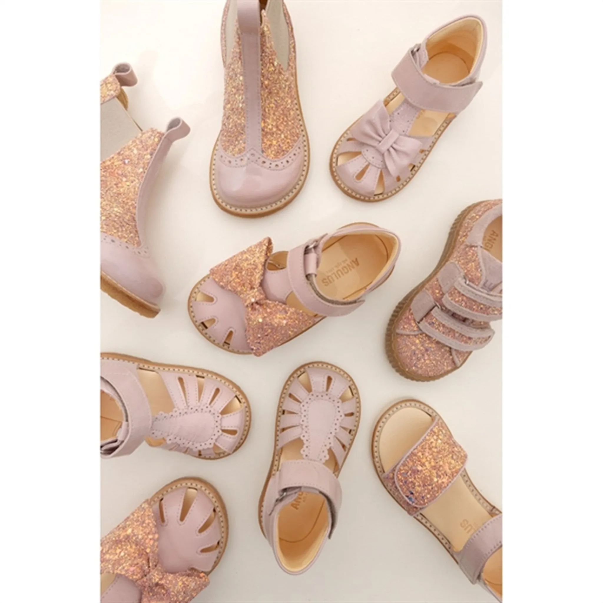 Step Control Outdoor Explore Angulus Chelsea Boots Pale Rose/Rose Glitter/Beige Elastic