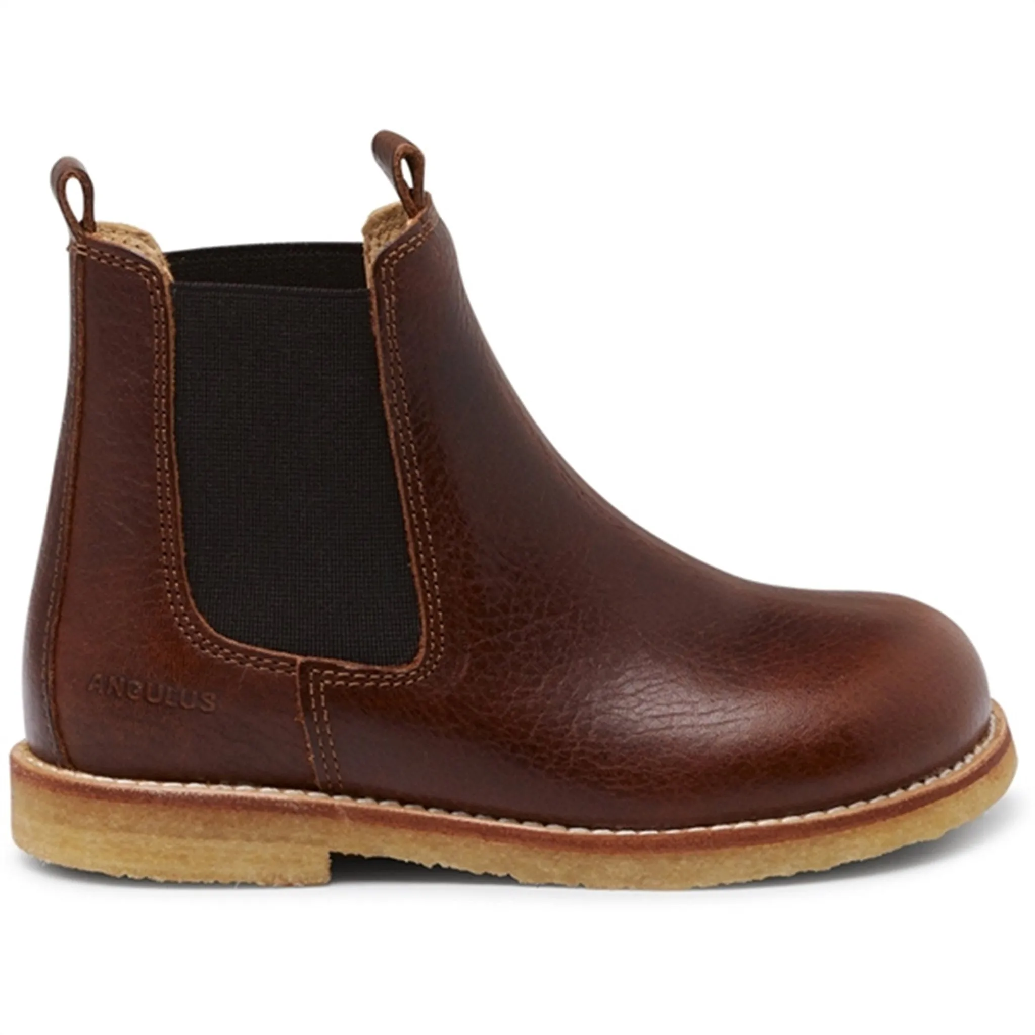 Daily Utility Subtle design Angulus Chelsea Boots With Elastic Band Dark Brown/Brown