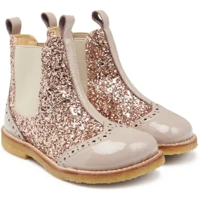All Weather Rural Traveler Angulus Chelsea Boots With Glitter Dusty Almond/Maple Glitter/Elastic