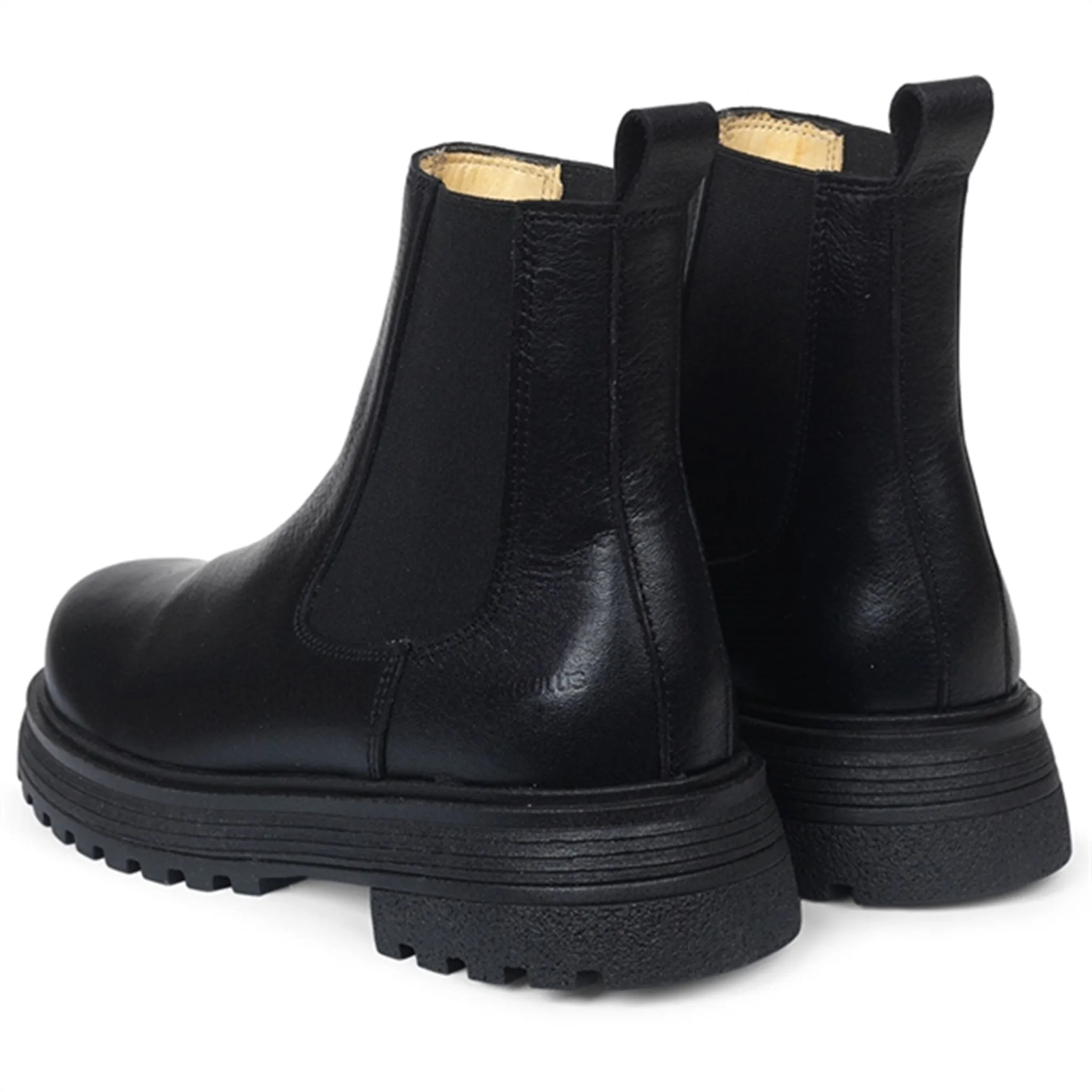 Angulus Chelsea Boots With Track Sole Black/Black Padded Interior Rainy Day Commuter