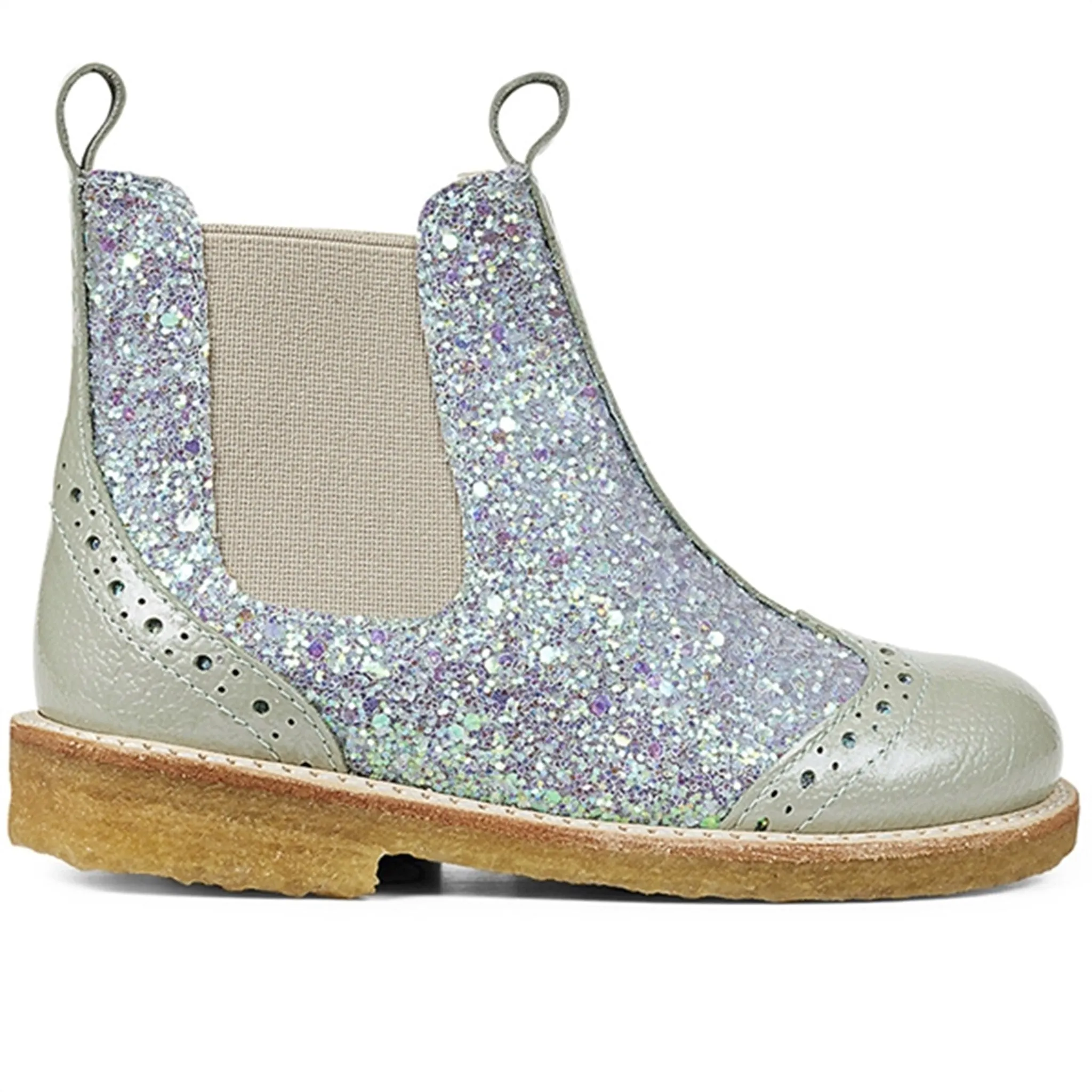 Flexible Frame Rough Terrain Quick Drying Windy Weather Angulus Chelsea St?vlet W. Elastic Band Mint/Mint Glitter/Beige