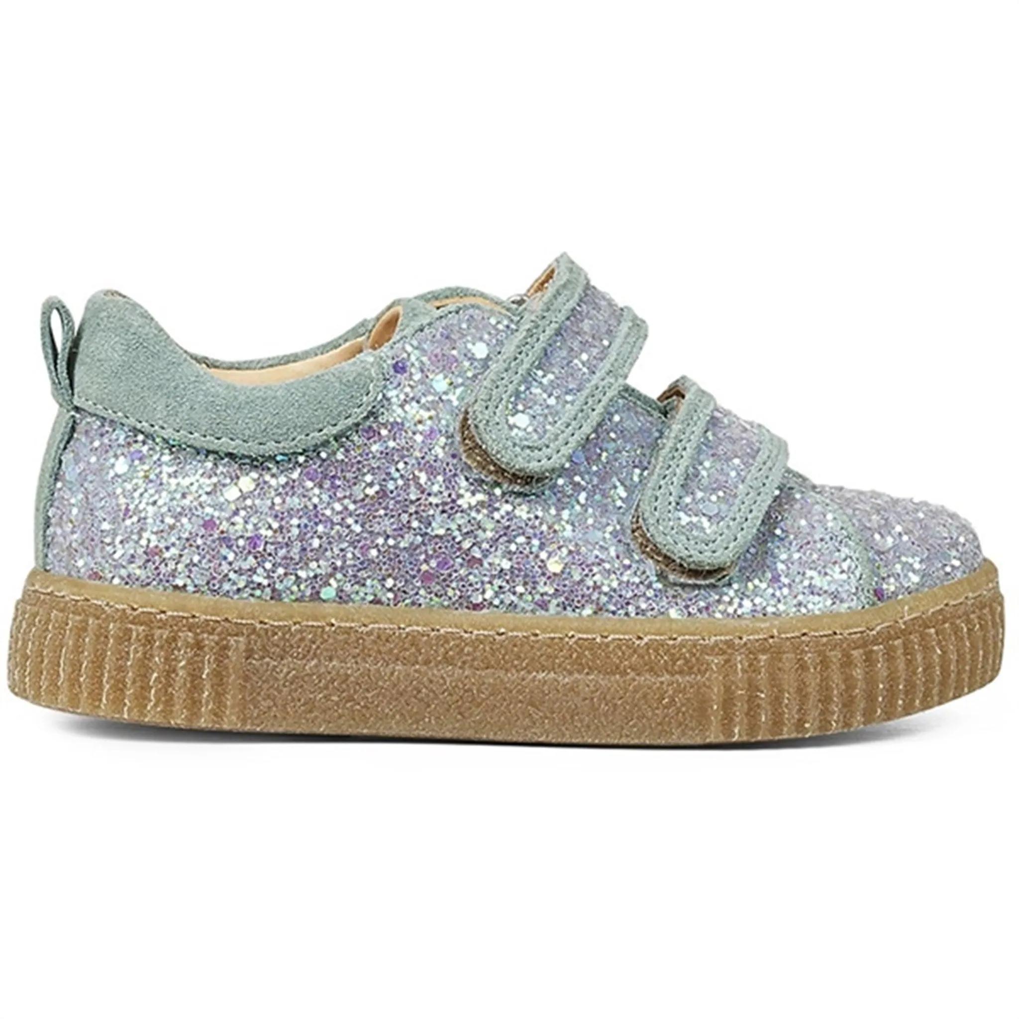 Angulus Glitter Sneaker W. Velcro Mint Glitter/Mint Superior support Every Fit