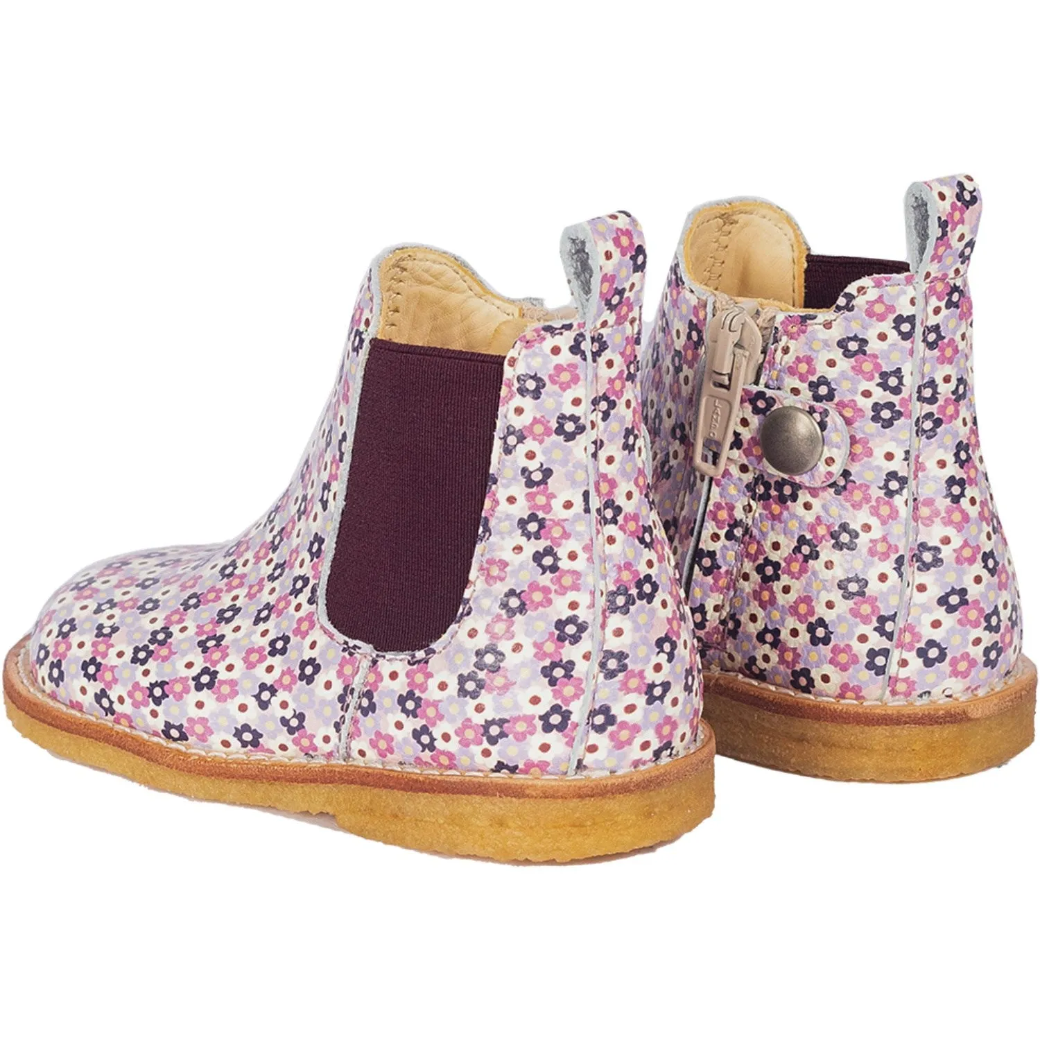 Lace   Up Closure Mud Friendly Angulus Heather Flowers/Bordeaux Classic Chelsea Boot with Elastic and Zipper