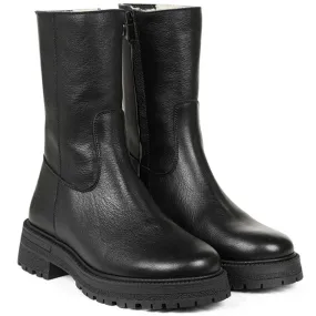 Angulus Mid-Cut Boots With Zipper Black/Black Waterproof Design Insulated Cold Climate