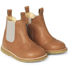 Angulus Starter Boot w. Zip Cognac/Beige 6024-101-7511-1545-010 Lightweight Construction Comfortable Walk