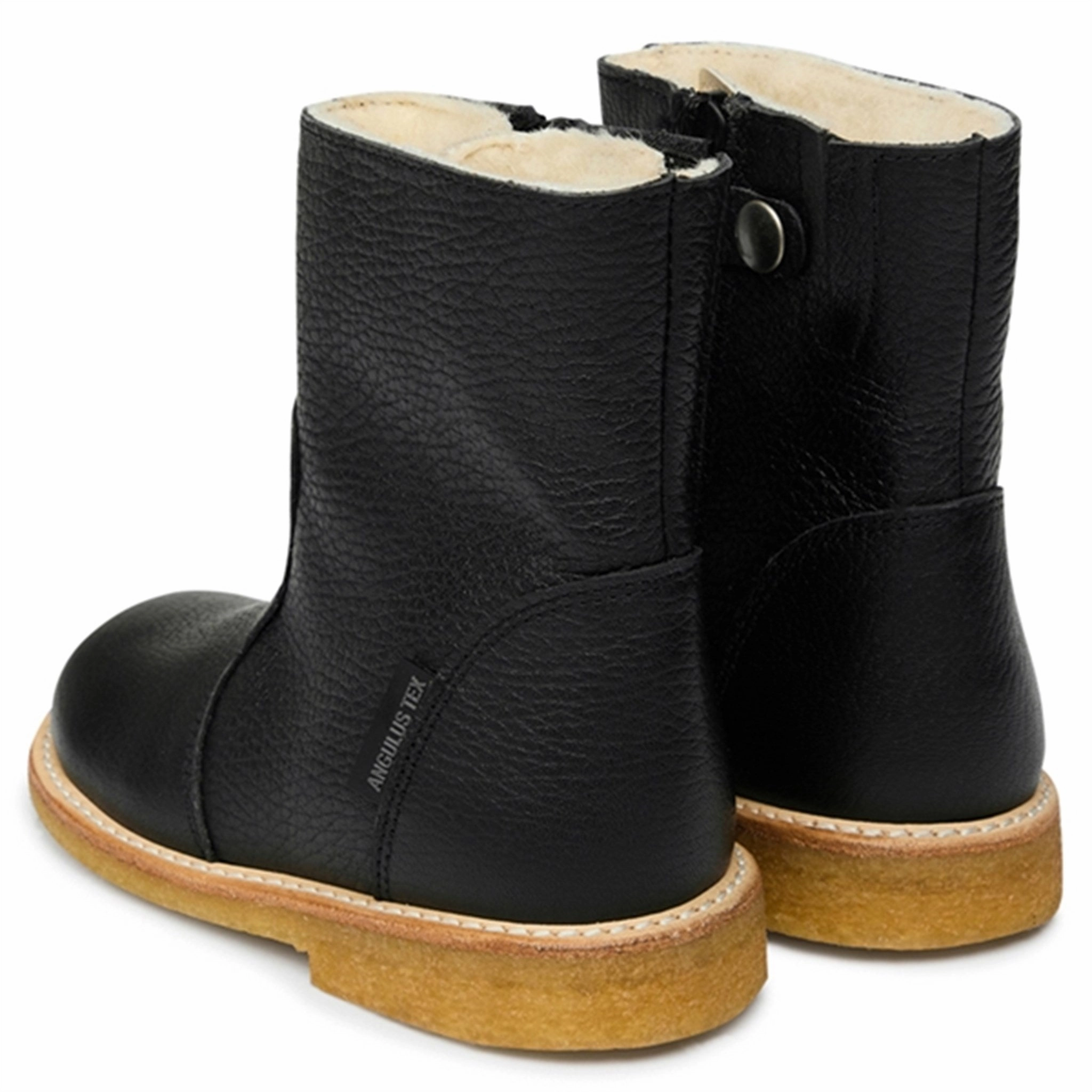 Soft Leather All Fit Angulus Basic Tex Boots w Zipper Black