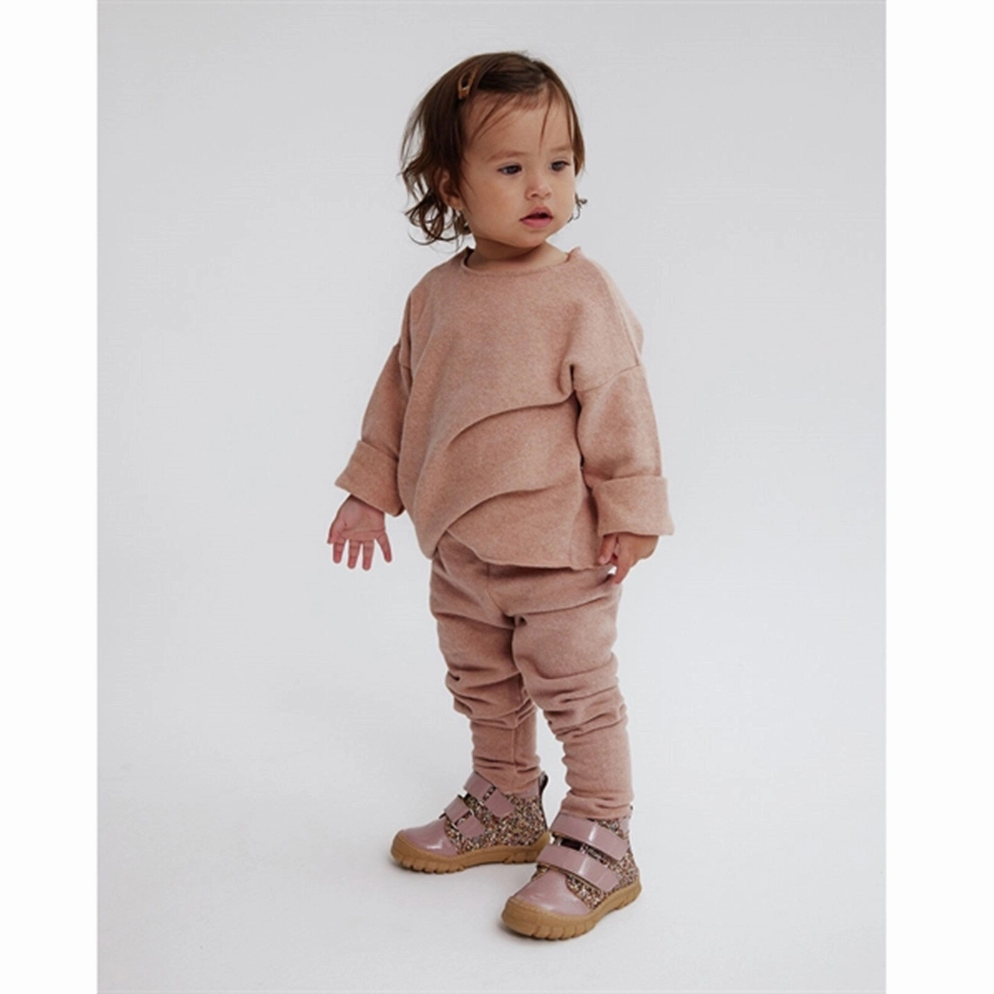 Angulus Beginner Shoes w Velcro Rose/Multi Glitter Jogging Ease